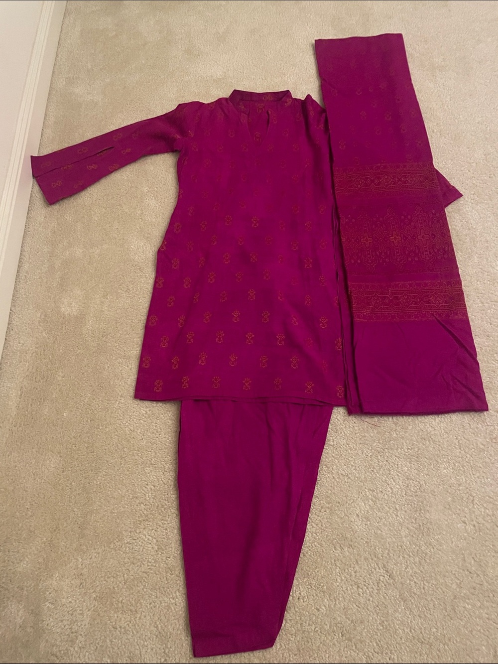 Indian pakistani 3 piece set kameez shalwar and dupatta